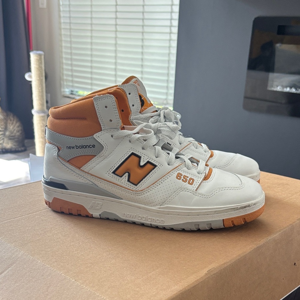 New Balance 650s Sneakers - White and Orange